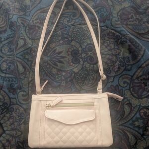 Classic Quilted Crossbody Bag in Light Pink